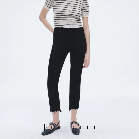 Rag & Bone Wren High-Rise Slim Stretch Jean Straight - Black - Picture 1 of 6